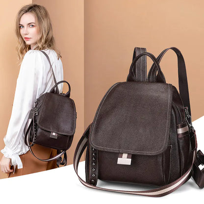 Fashion Retro Women’s Large Capacity Anti-theft Backpack