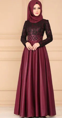 Elegant Bohemian Lace Panel Long Sleeve Dress