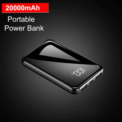 20000mAh Ultra-Thin Mirror Portable Power Bank