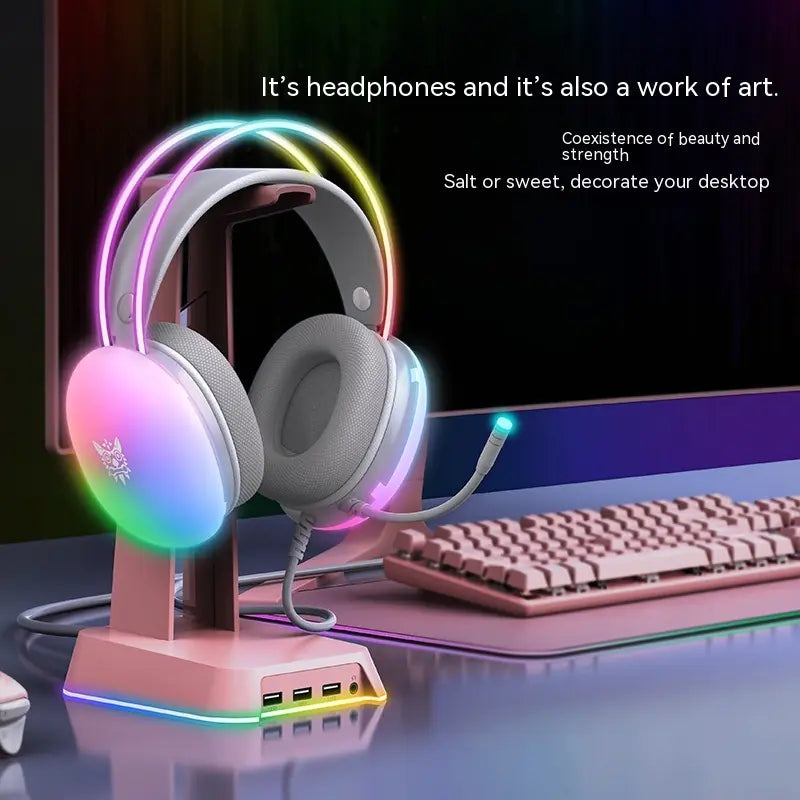 RGB Gaming Headset with Mic for PC & Console