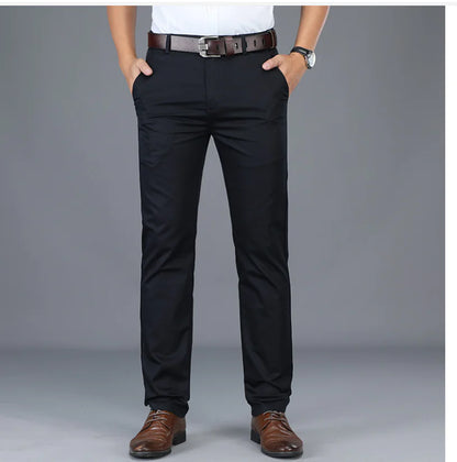Men's Cotton Stretch Oversized Casual Business Pants