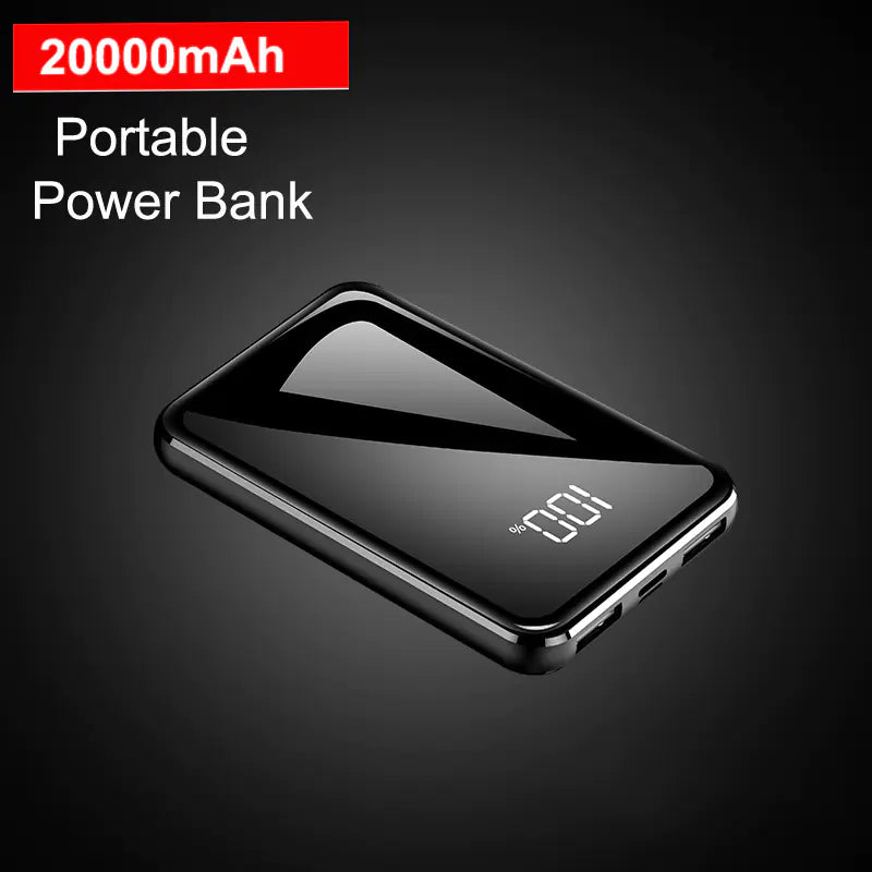 20000mAh Ultra-Thin Mirror Portable Power Bank