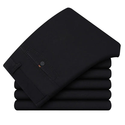 Men's Casual Stretch Cotton Suit Pants for Summer