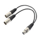 3Pin XLR Female Jack To Dual 2 Male Plug Y Splitter Cable Adapter Microphone USA