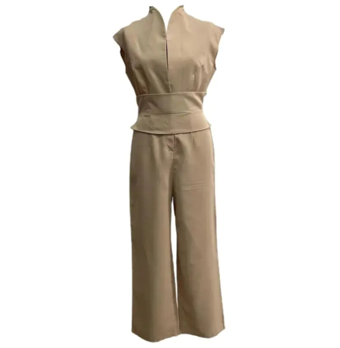 Women's Solid Wide Leg Jumpsuit