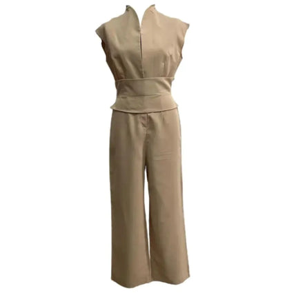 Women's Solid Wide Leg Jumpsuit