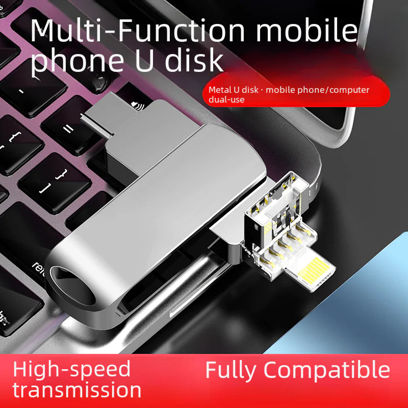 4-in-1 256GB USB Flash Drive for Apple & Android