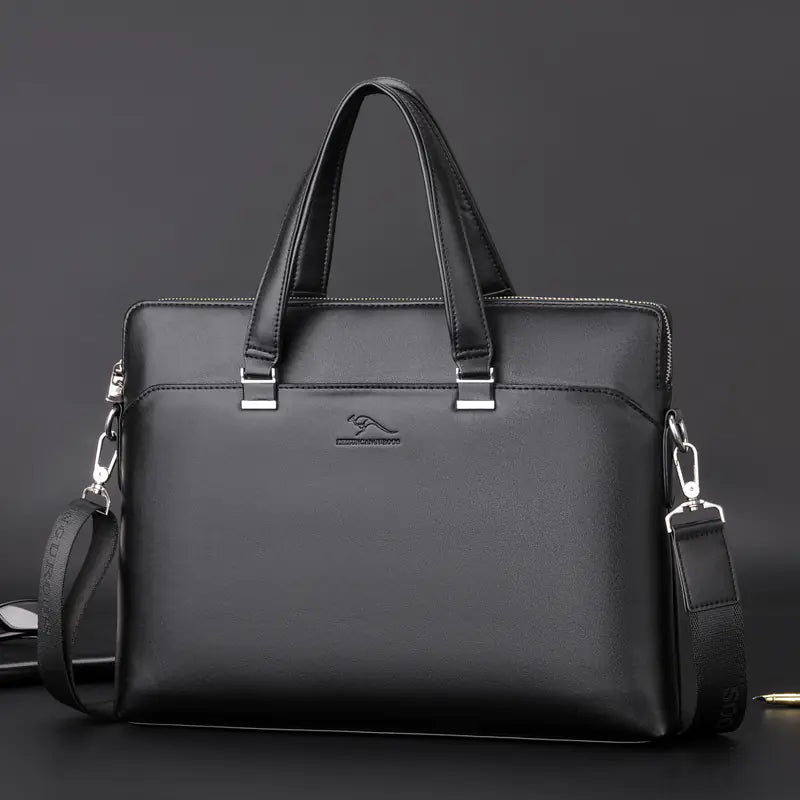 Men's Business Handbag and Shoulder Crossbody Bag