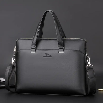 Men's Business Handbag and Shoulder Crossbody Bag