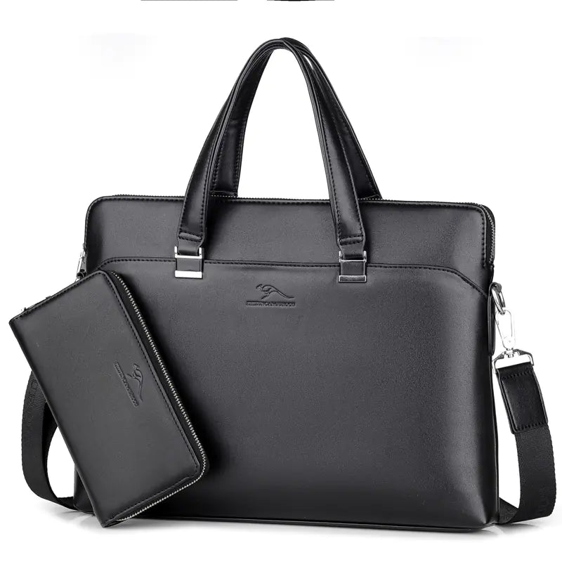 Men's Business Handbag and Shoulder Crossbody Bag
