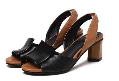 Chunky Heel Open Toe Women's Sandals with Ankle Strap