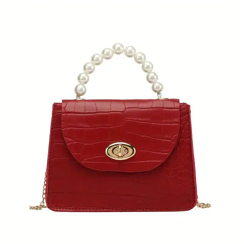 Minimalist Crocodile Embossed Women's Satchel Bag