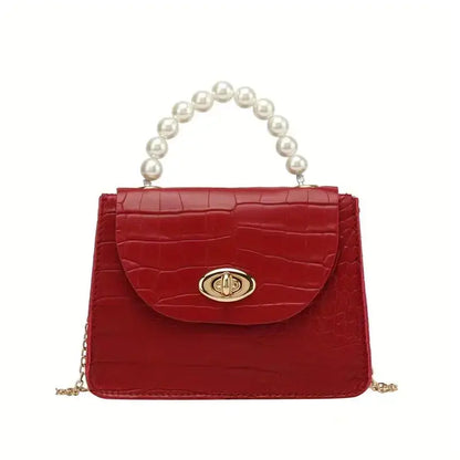 Minimalist Crocodile Embossed Women's Satchel Bag