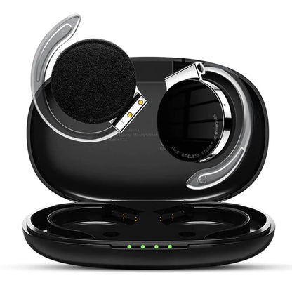 Luisport Open Ear Headphones Open Ear Earbuds Over The Ear Headphones Wireless Blutooth Headphones Clip On Headphones Earbuds Running Headphones Workout Headphones (F2-Black)