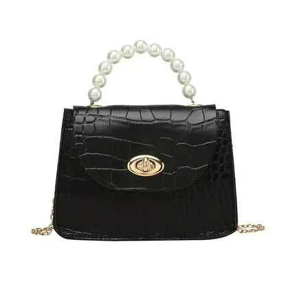 Minimalist Crocodile Embossed Women's Satchel Bag