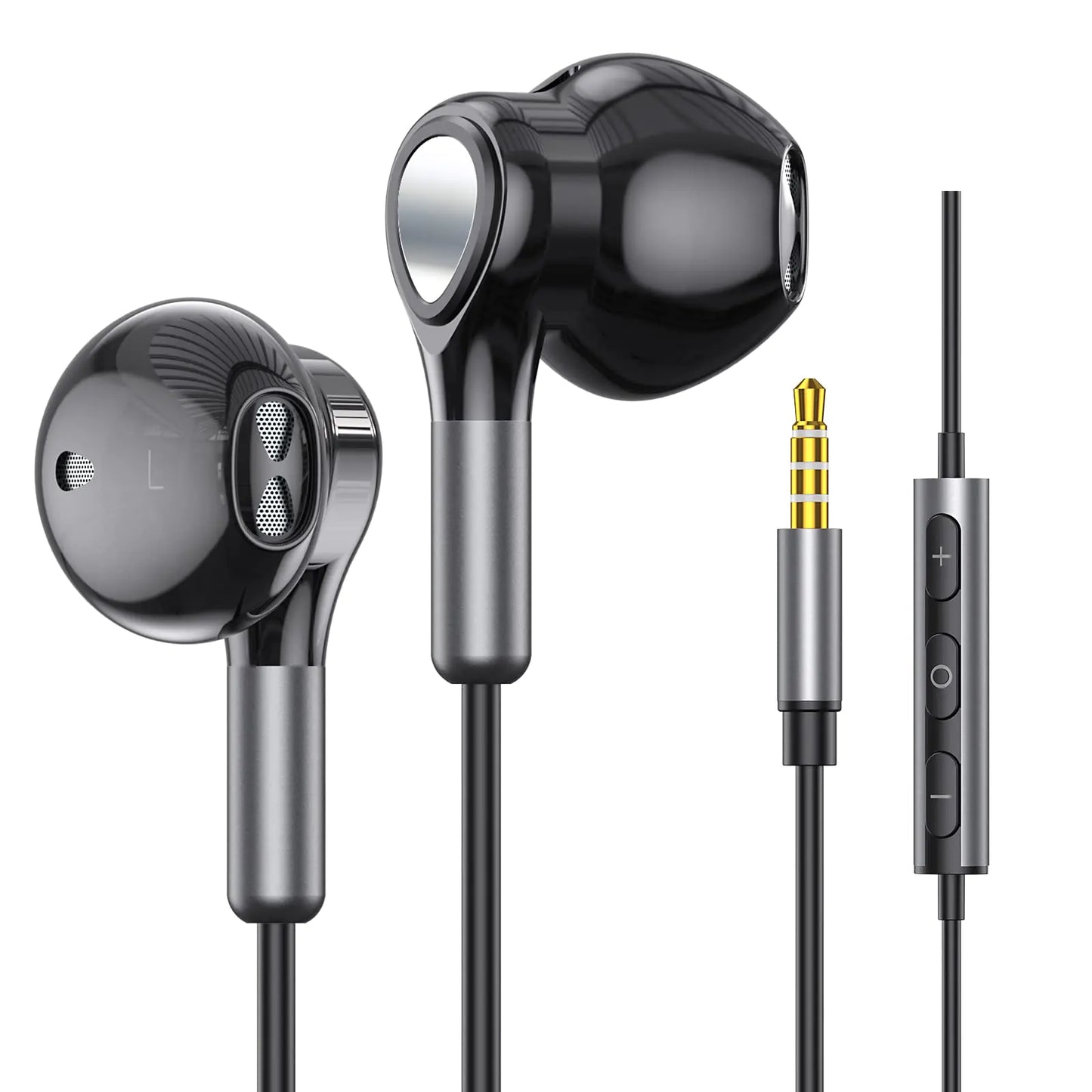 Headphones Wired In-Ear Wired Earphones Earbuds Half in Ear Headphones 3.5mm Jack Wired Headphones with Microphone and Volume Control for iPhone Samsung Android iPadMP3Most 3.5mm Audio Devices