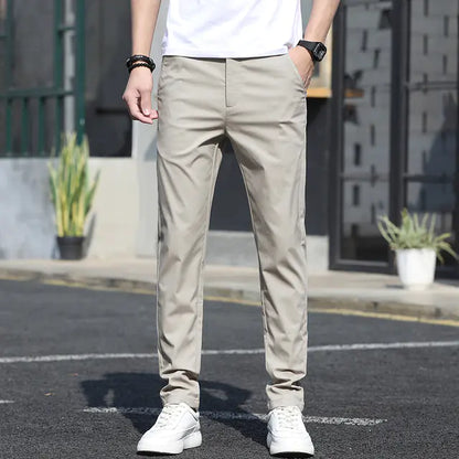 Men's Summer Slim Fit Casual Suit Pants