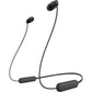 Sony WI-C100 Wireless in-Ear Bluetooth Headphones with Built-in Microphone Black