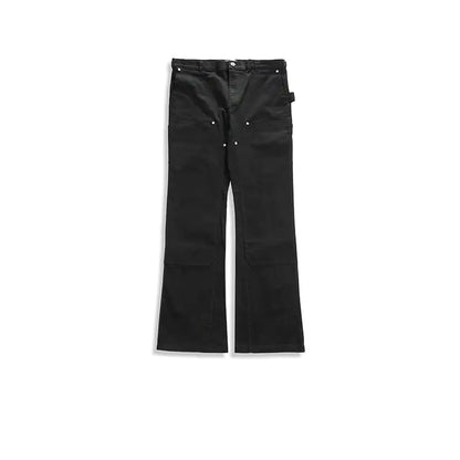 High Street Straight Trousers with Back Pocket Zipper