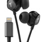 Thore Wired iPhone Headphones with Lightning Connector Earphones - MFi Certified by Apple Earbuds Wired in-Ear Microphone and Volume Remote for iPhone (Black)