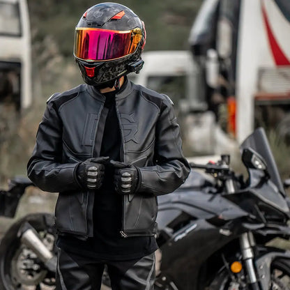 Windproof Leather Motorcycle Pants Suit for Men & Women