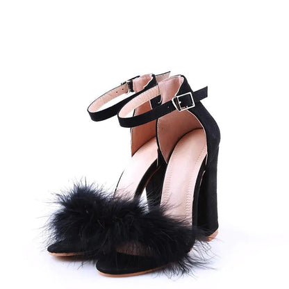 Plus Size High Heel Sandals with Open Toe Design