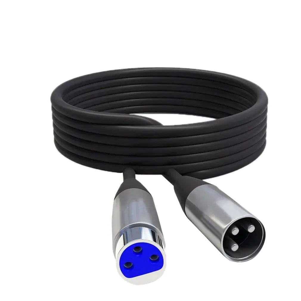 XLR Microphone MIC 3-Pin Male To Female Cable Cord Connector Extension Shielded