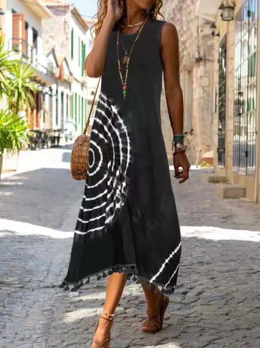 Slim Fit Long Sleeveless Vest Dress - Summer Style