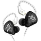 KZ ZST X in-Ear Monitors Upgraded Dynamic Hybrid Dual Driver ZSTX Earphones HiFi Stereo IEM Wired Earbuds/Headphones with Detachable Cable for Musician Audiophile (Without Mic Black)