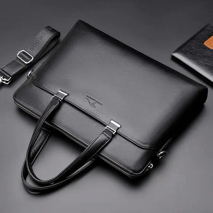 Men's Business Handbag and Shoulder Crossbody Bag