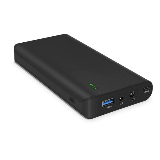 Talentcell Lithium ion Battery Pack NB7102 Rechargeable 17500mAh 64.75Wh Li-ion Power Bank with DC 24/19/5V and USB-C 5/9/12/15/20V Output for Laptop Notebook Smartphone Camera and etc...