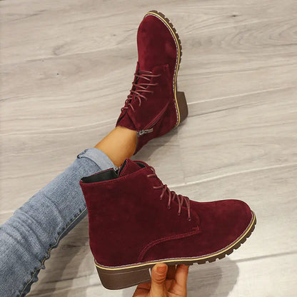 Women's Short Round Toe Martin Boots