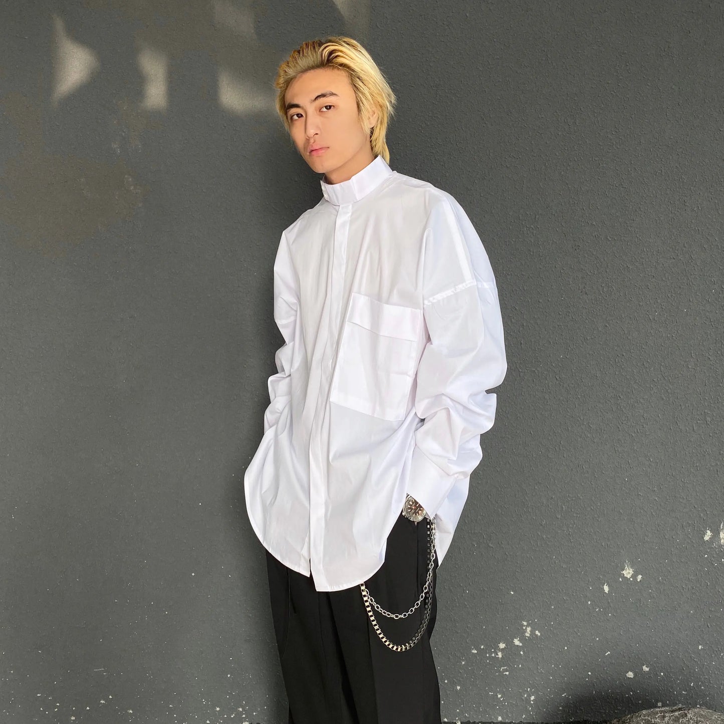 Elegant Korean Spring Basic Shirt Jacket for Men