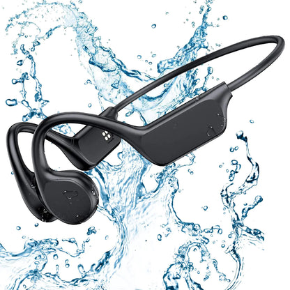 Bone Conduction Headphones - IPX8 Waterproof Swimming Headphones with Built-in MP3 Player 32G Memory Bluetooth 5.3 Open Ear Headset Suitable for Swimming Running Cycling and More Activities