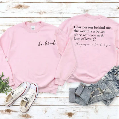Be Kind Graphic Sweatshirt for Women - Inspirational Design