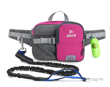 Retractable Hands-Free Dog Leash with Waist Bag Set
