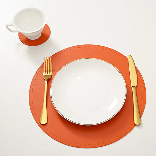 Waterproof Leather Placemat for Dining Table Use