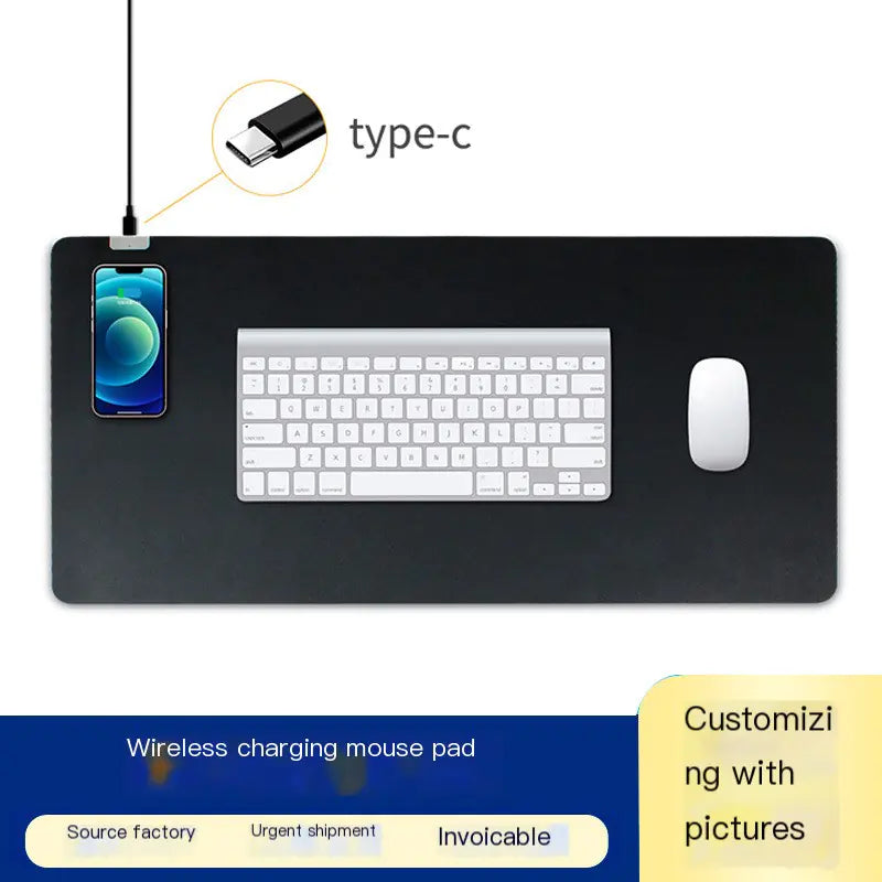 Wireless Charging Mouse Pad for Office and Gaming