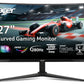 Acer Nitro 27 Inch 1500R Curved Zero-Frame Full HD (1920 x 1080) Gaming Monitor | AMD FreeSync Premium | Up to 280Hz Refresh | 1ms VRB | 1 x Display Port 1.4 and 2 x HDMI 2.0 Ports | XZ270