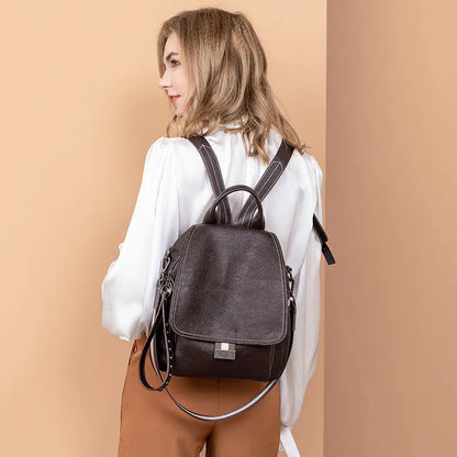 Fashion Retro Women’s Large Capacity Anti-theft Backpack