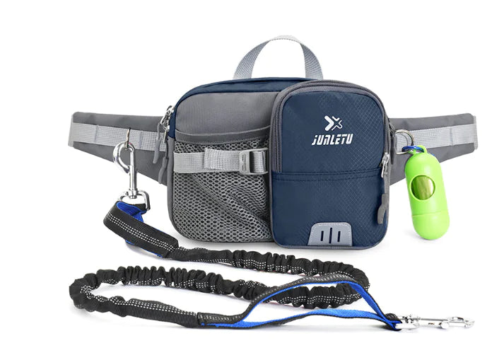 Retractable Hands-Free Dog Leash with Waist Bag Set