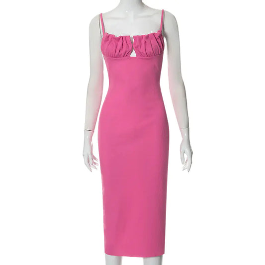 Elegant Backless Sleeveless Slim Fit Dress for Women