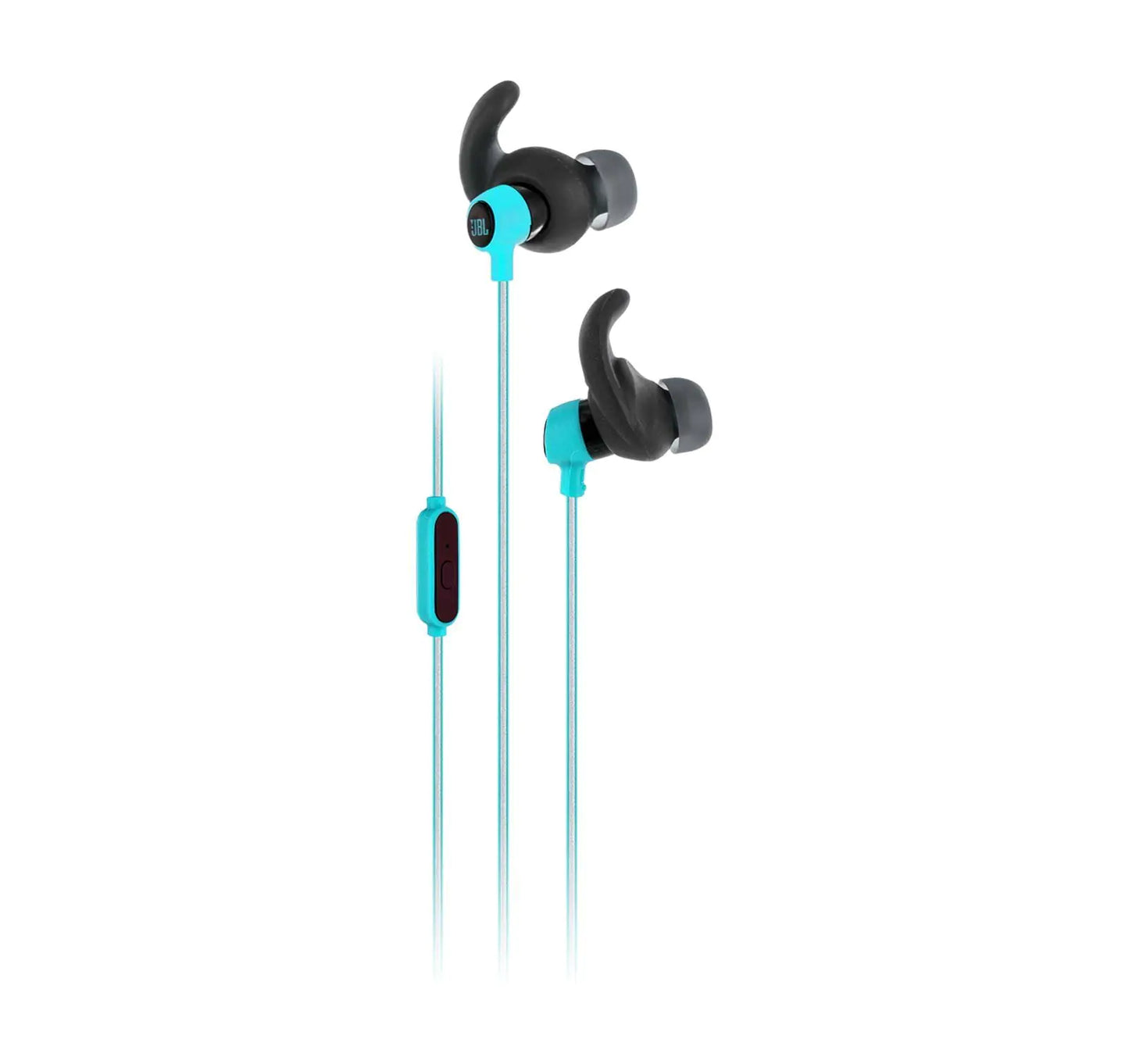 JBL Reflect Mini In-Ear Headphones 3.5mm Stereo Wired Sweatproof Earbud with 1 Button Remote and Mic Teal
