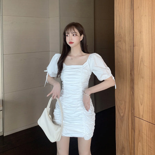 Summer Korean Style Slim Fit Pleated Dress 2020