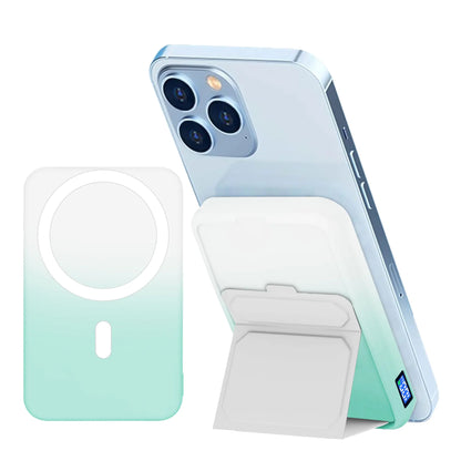 LUCKYDUO Wireless Magnetic Power Bank 10000mAh Mag Safe Battery Pack with Foldable Stand PD 22.5W Fast Charging Mag Safe Portable Charger with USB C Cable LED Display for iPhone 16/15/14/13 Series