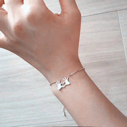 Fashion Heart to Heart Bracelet