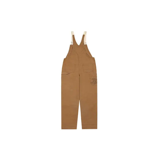 Zipper Pocket Suspender Trousers for Casual Street Wear