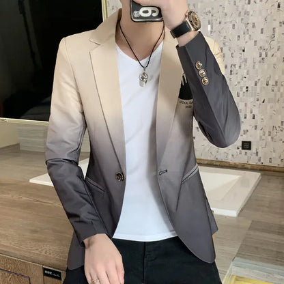 Slim Fit Men's Blazer - Trendy and Comfortable Fashion