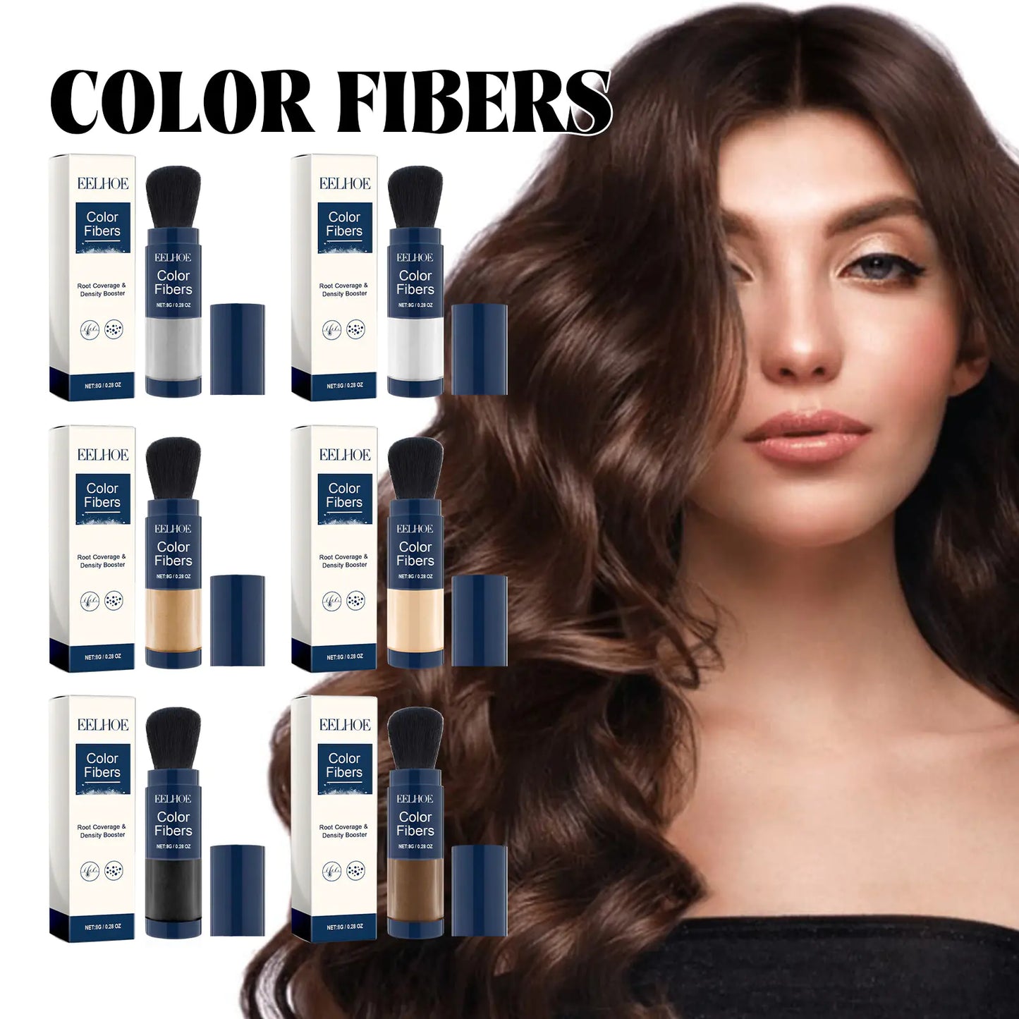 EELHOE Hair Thickening Fiber Powder for Roots and Volume