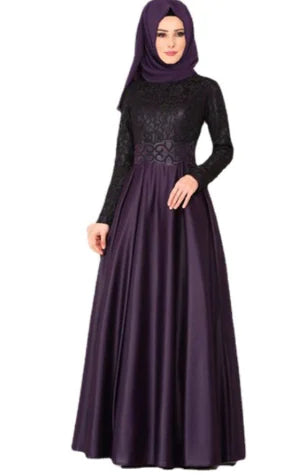 Elegant Bohemian Lace Panel Long Sleeve Dress